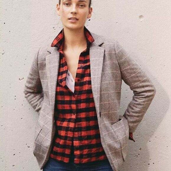 Madewell Flannel Oversized Ex-Boyfriend Shirt‎ - Picture 2 of 16